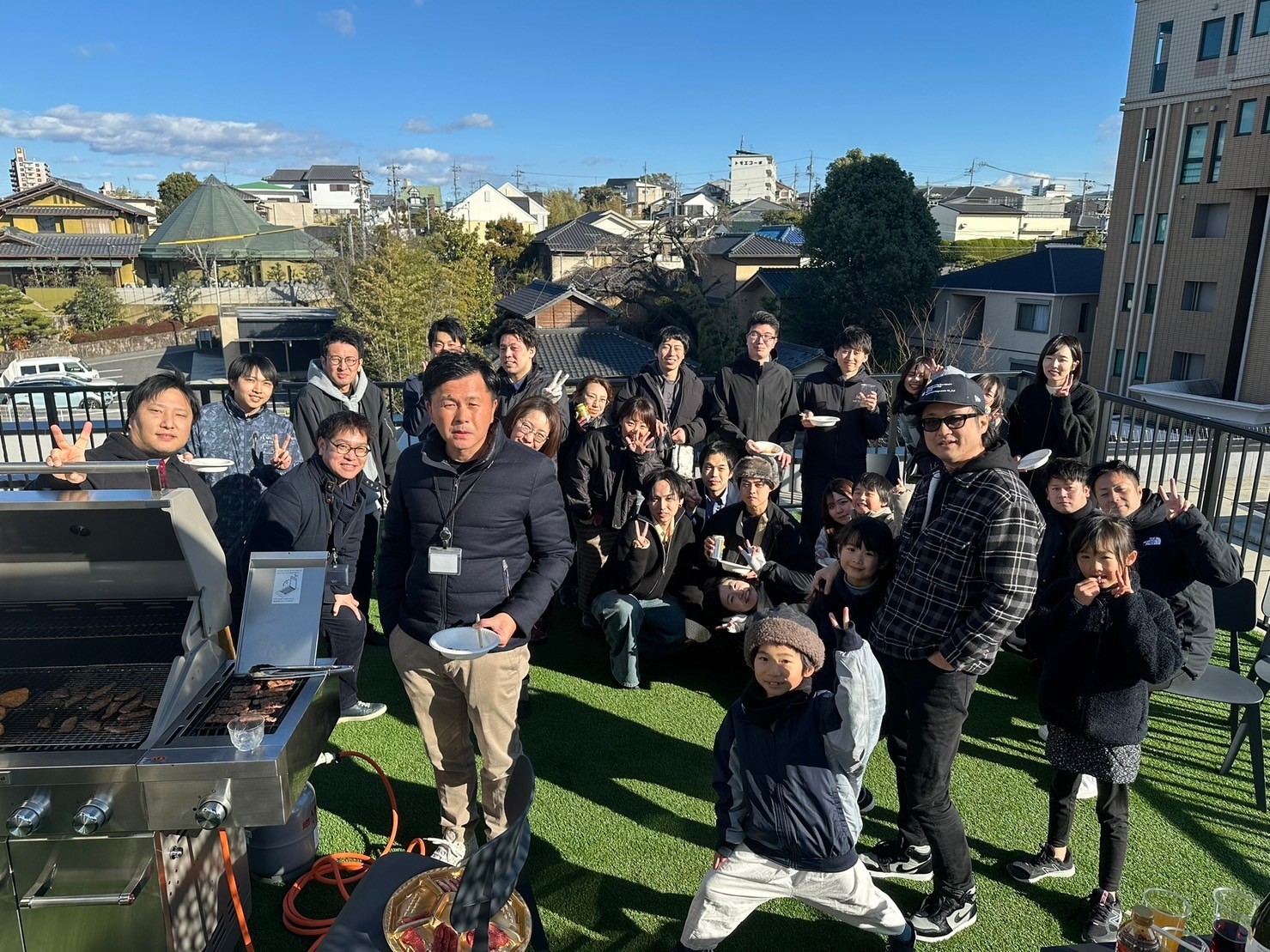 屋上でBBQ開催!